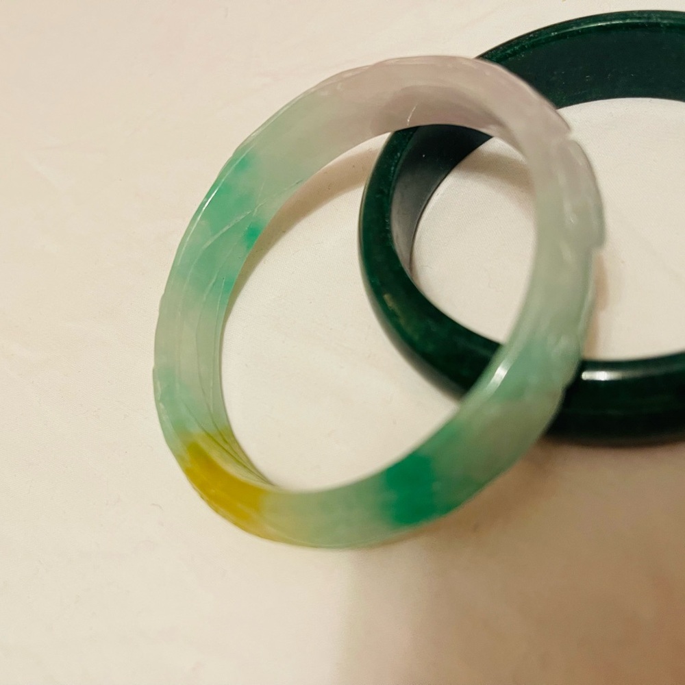 Stunning Natural Muticolor Jade Carved with beautiful design hard to find